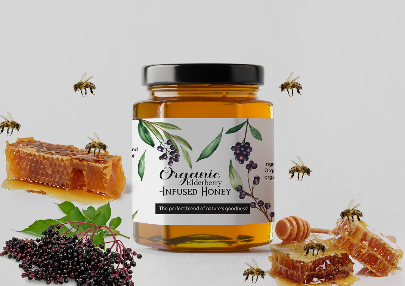 Elderberry Raw Honey 4 OZ